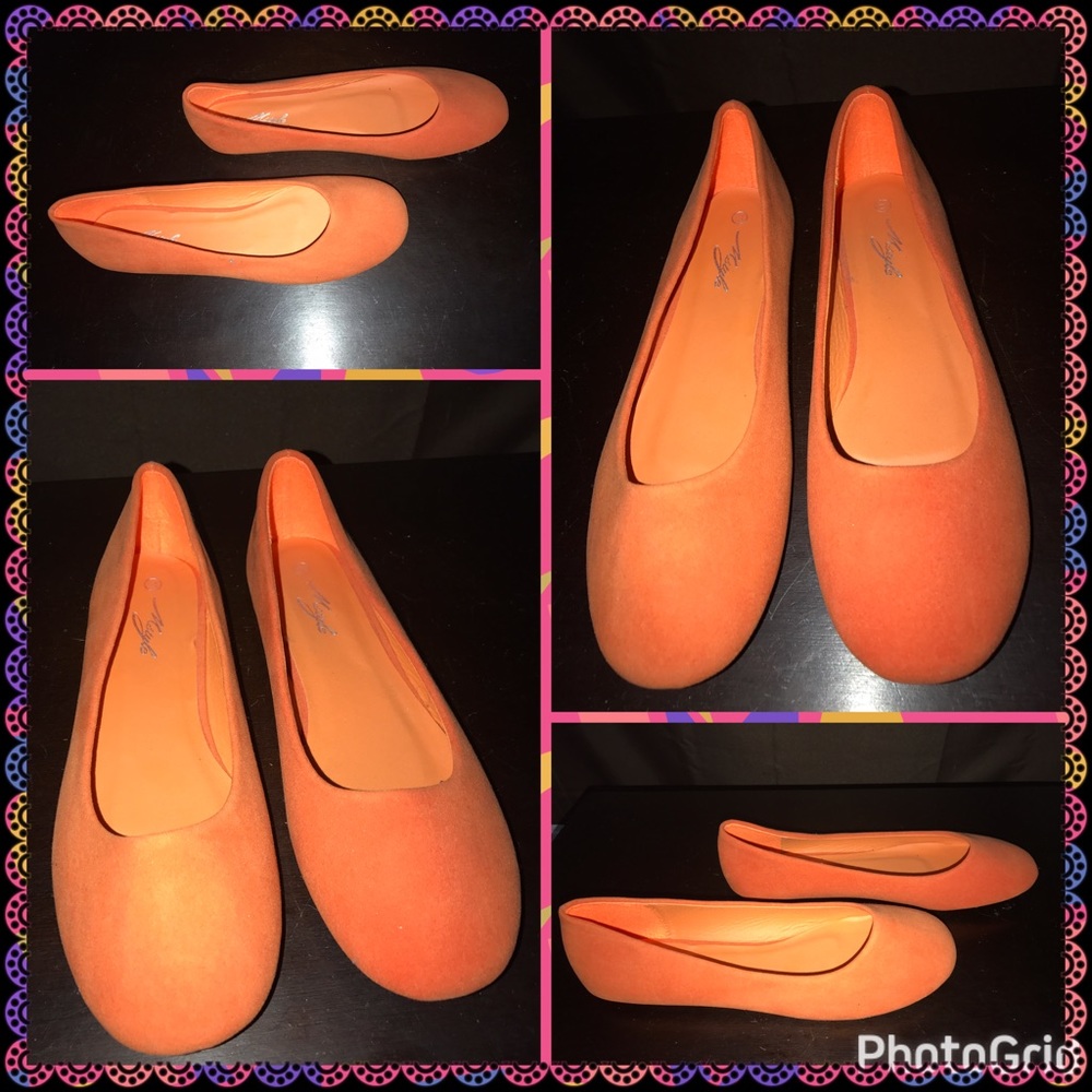 Orange Flat Shoes