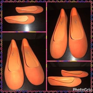 Orange Flat Shoes
