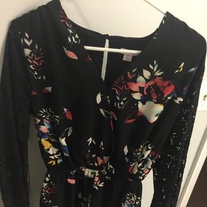 Lace and Floral Romper