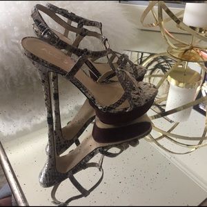 Aldo Strappy Snake Platform Pumps