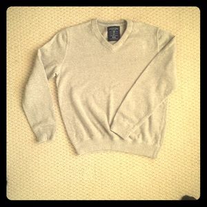 Tan American Eagle V neck Sweater