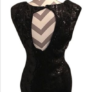 Black Sequined Dress-150