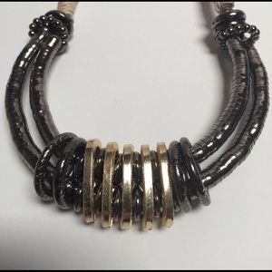 Silver Rope Statement Necklace