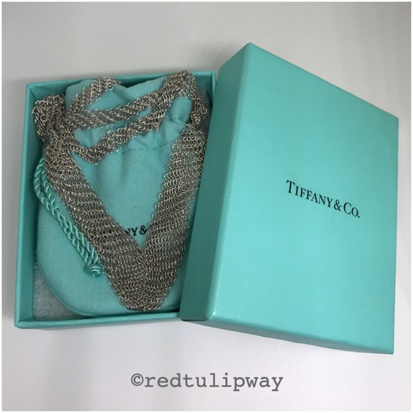 🌹SOLD🌹Auth. Tiffany & Co. Mesh Bib Necklace - Picture 2 of 6
