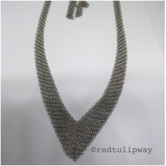 🌹SOLD🌹Auth. Tiffany & Co. Mesh Bib Necklace - Picture 3 of 6
