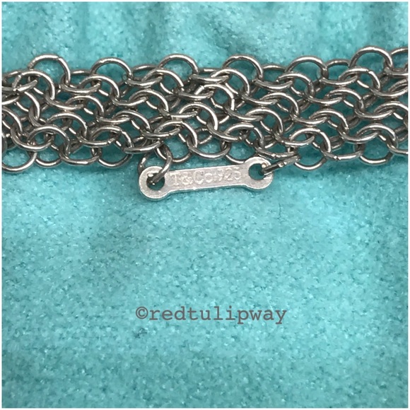🌹SOLD🌹Auth. Tiffany & Co. Mesh Bib Necklace - Picture 4 of 6
