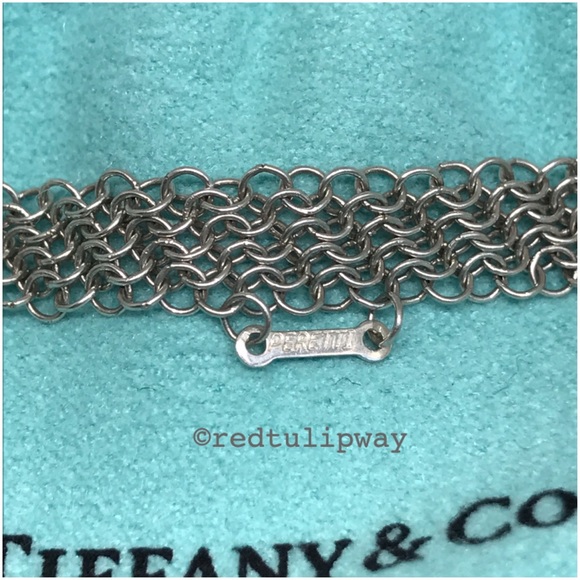 🌹SOLD🌹Auth. Tiffany & Co. Mesh Bib Necklace - Picture 5 of 6