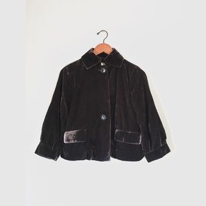 Michael MK Brown Velvet Babydoll Jacket