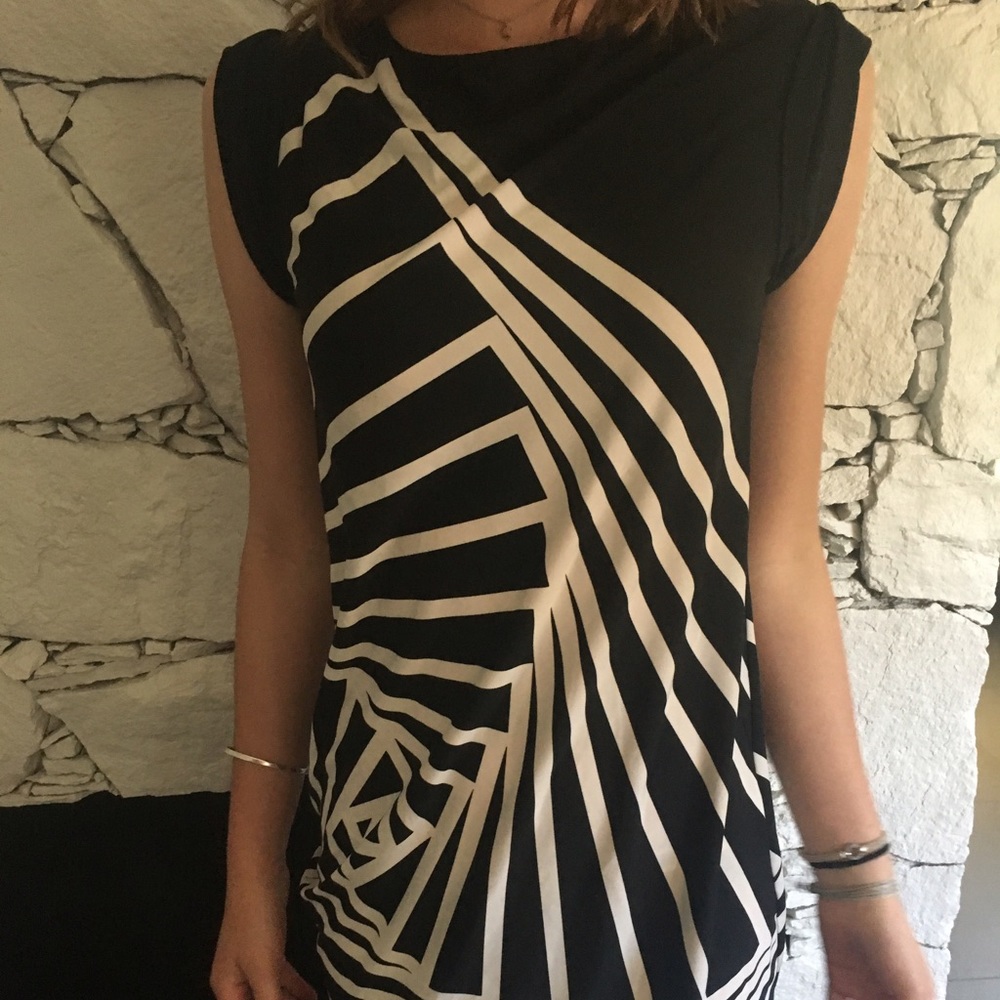 Black n' white design dress