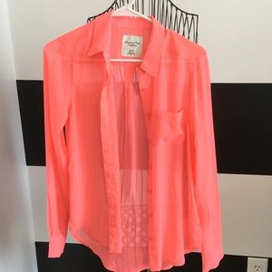 Sheer button down shirt