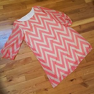 Cute Pink Chevron Dress
