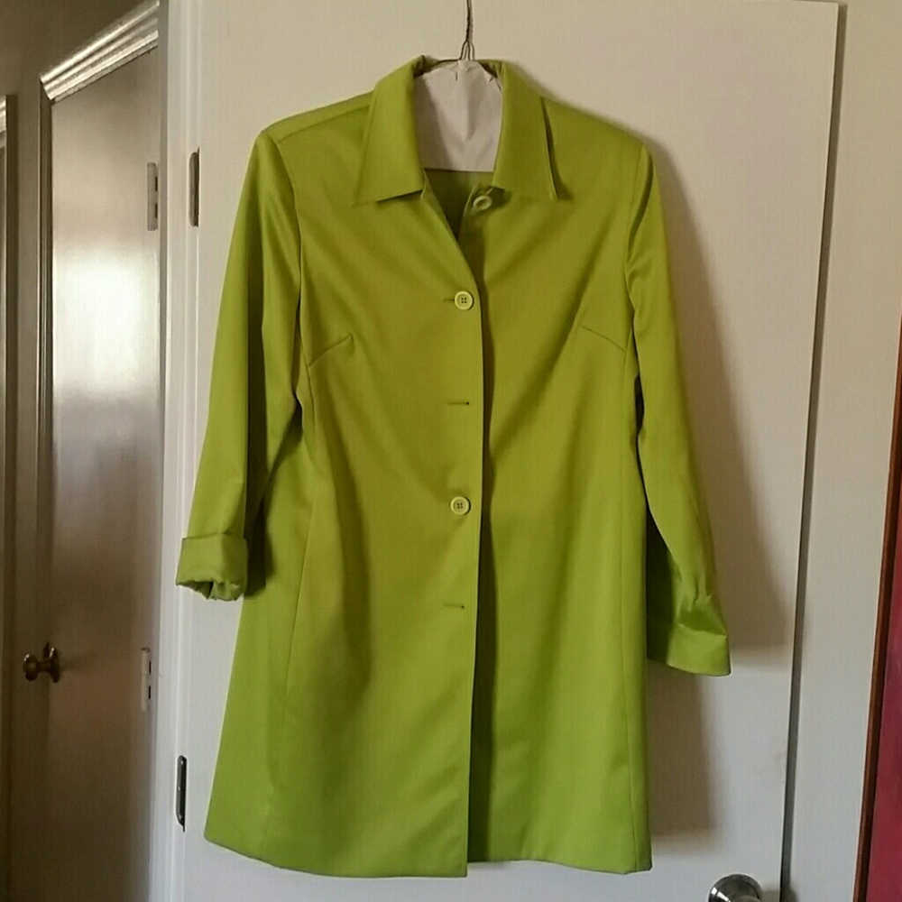 Lime green satiny jacket