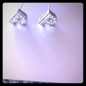 2 P Charms-A pair of P earrings