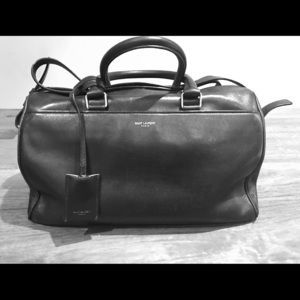 Saint Laurent Duffle Bag in Black Leather
