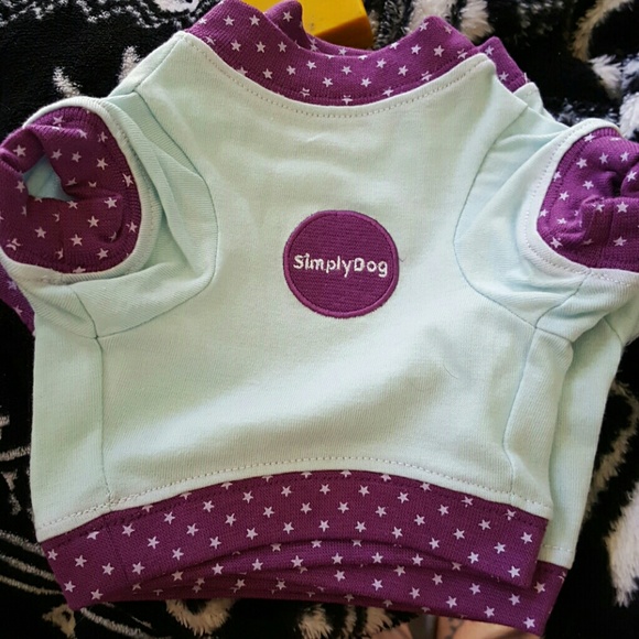 Simply dog Tee shirt A list blue purple stars - Picture 2 of 2