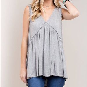1 Left! NWT. Ruffle Detail Sleeveless Top