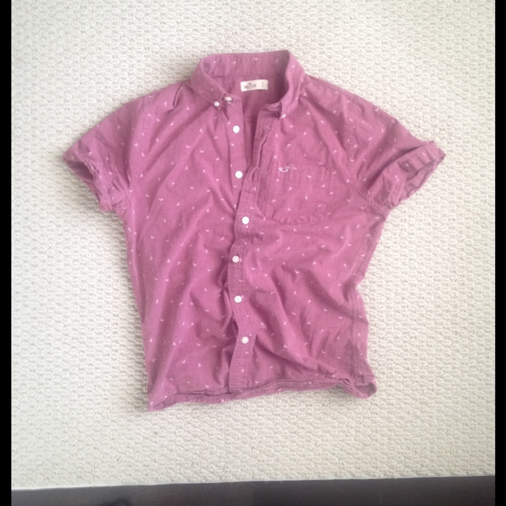 Fade-red button down shirt