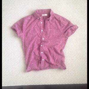 Fade-red button down shirt