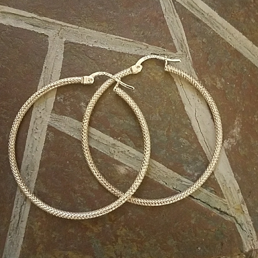 925 sterling silver hoops New