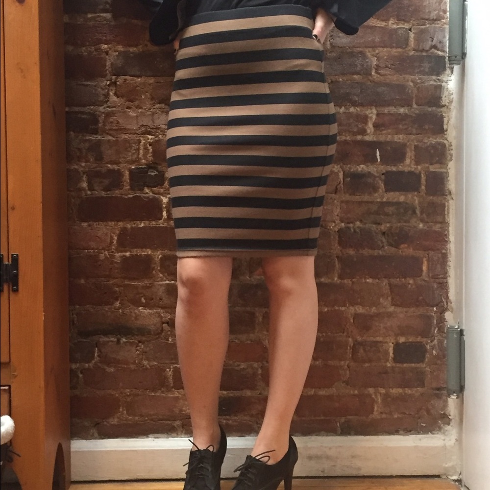 {LAST CHANCE} Striped Bodycon Pencil Skirt