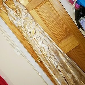 Floral halter top prom dress