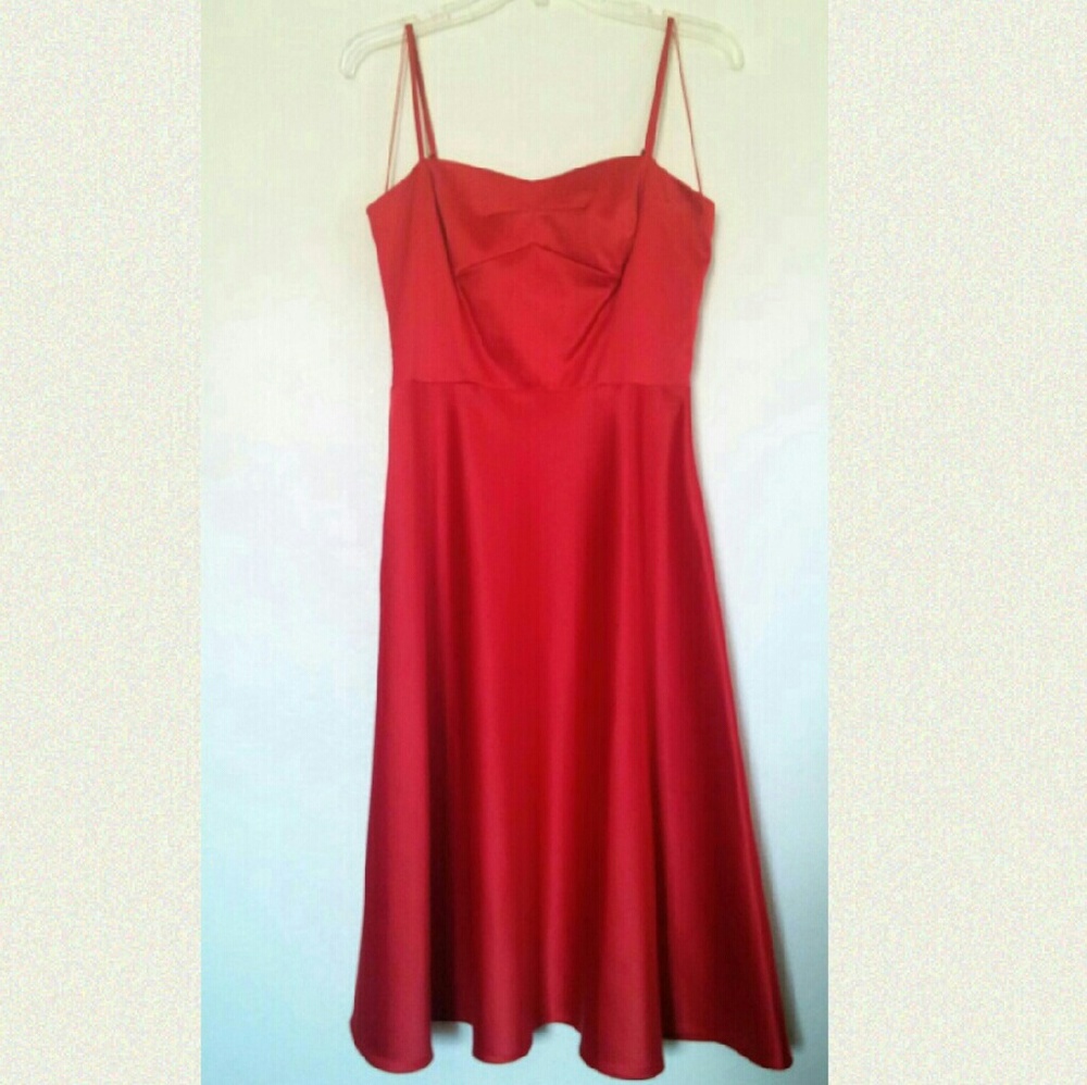 DONNA MORGAN RED STRAPPY DRESS SZ 8