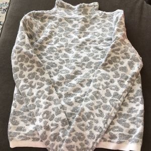 Soft leopard print wool sweater