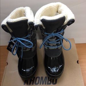 Khombu Jenna lace up winter boot (black/grey)
