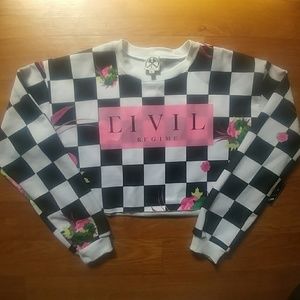 Civil Regime Cropped Crewneck Sweater