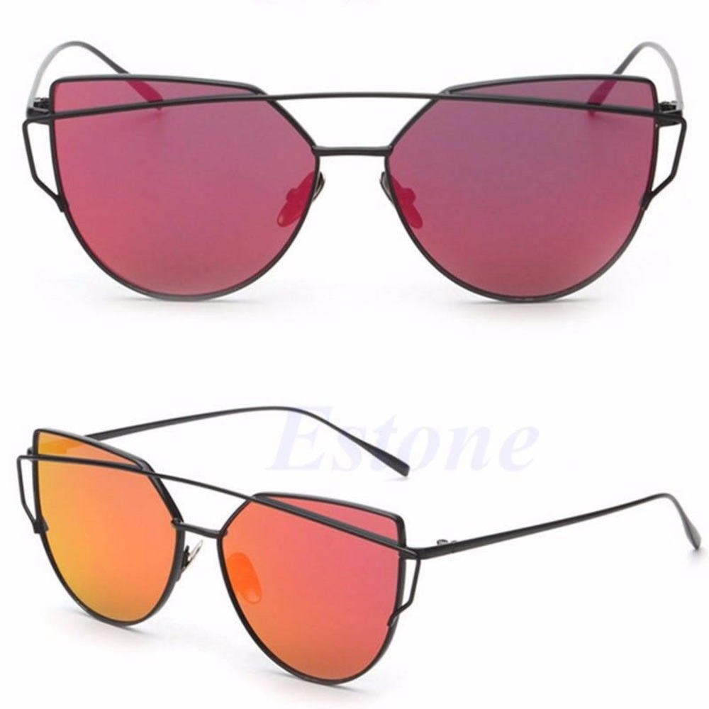 NEW Vintage Mirrored Sunglasses Black/Red