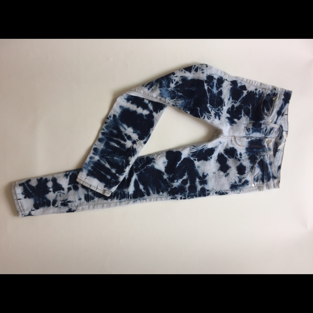 Women Else Skinny Ankle Tie Dye Denim Jean Pant - Picture 2 of 8