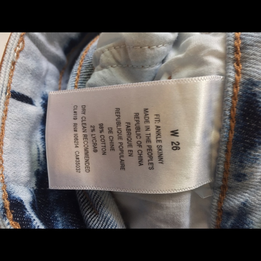 Women Else Skinny Ankle Tie Dye Denim Jean Pant - Picture 8 of 8