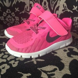 Pink Nike Free Toddler Shoes Size 7