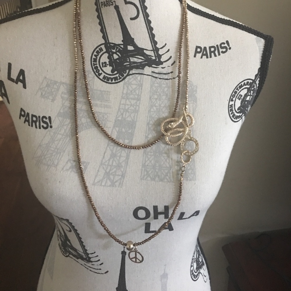 Shannon and Sophie gold/copper necklace