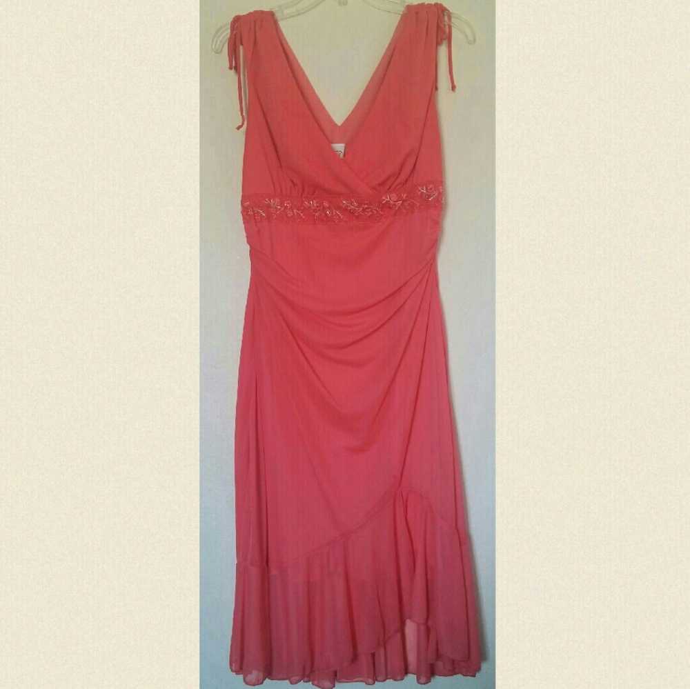 TERRACOTTA DRESS WITH ACCENTS SZ 9