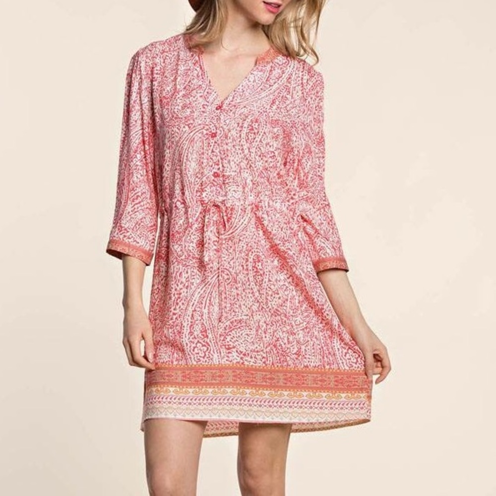 *CLEARANCE* Button Up Floral Print Dress