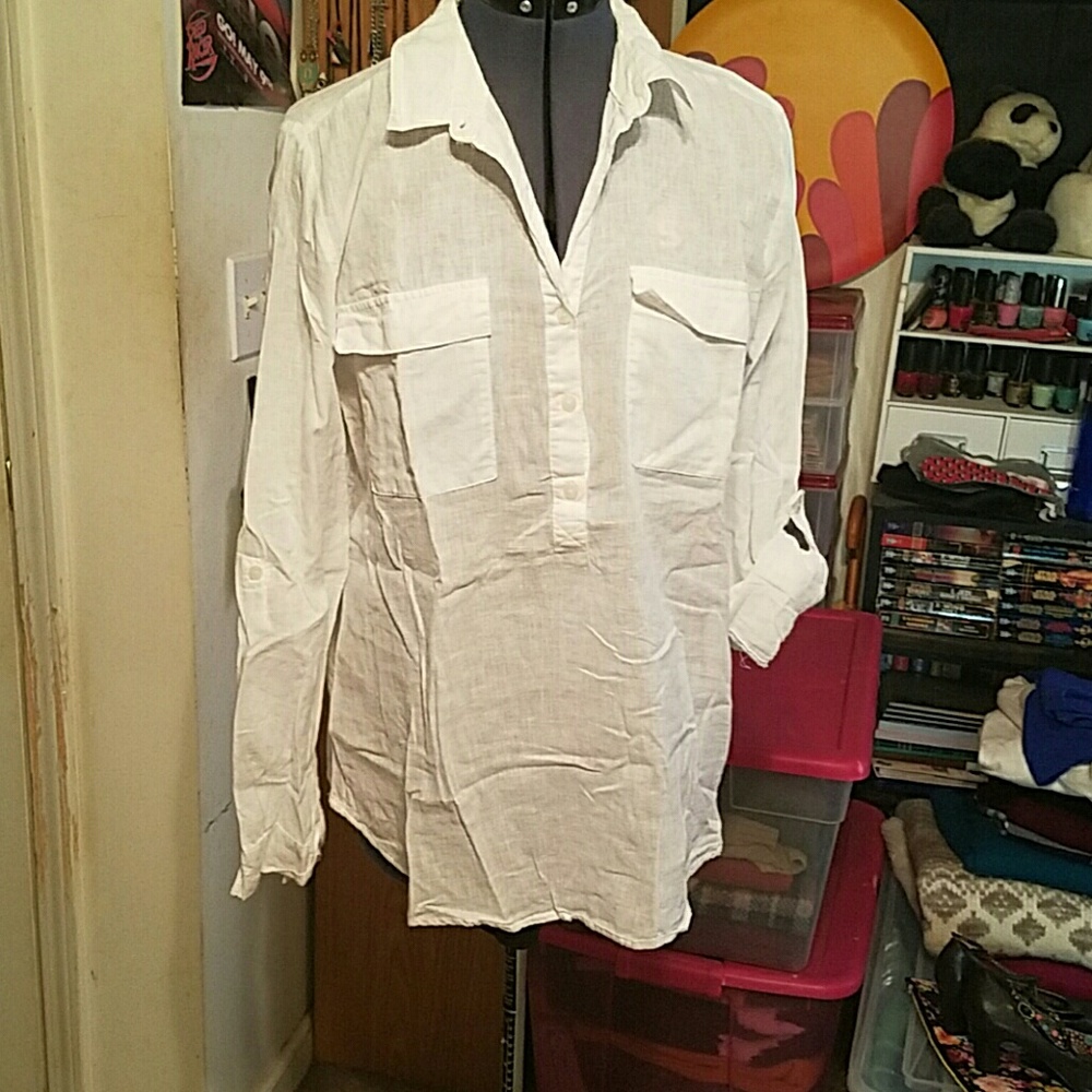 Linen Pull Over Shirt