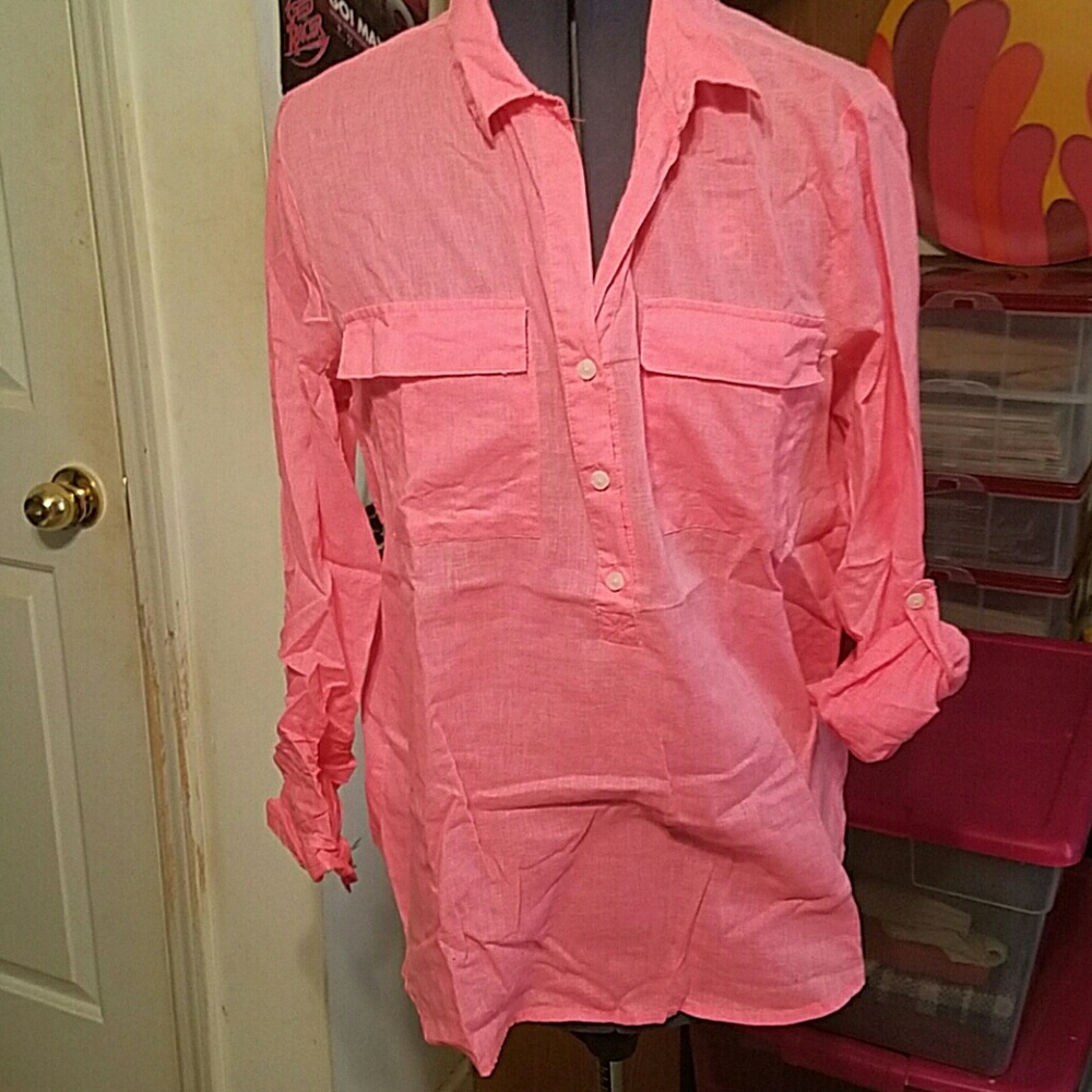Linen Pull Over Shirt