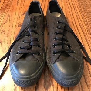 Black on black converse shoes