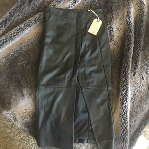 NWT Allsaints Leather pencil skirt