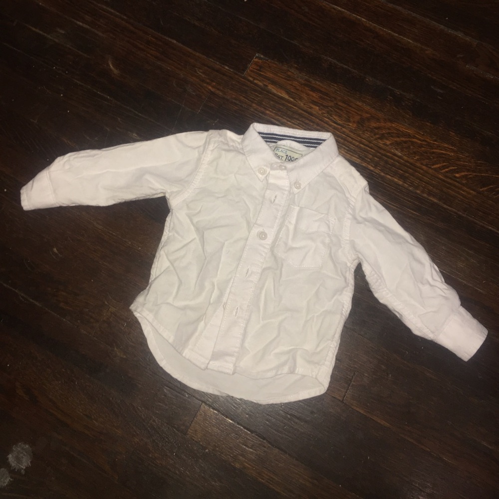 Baby white button down shirt
