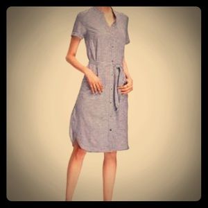Denim short sleeve dress