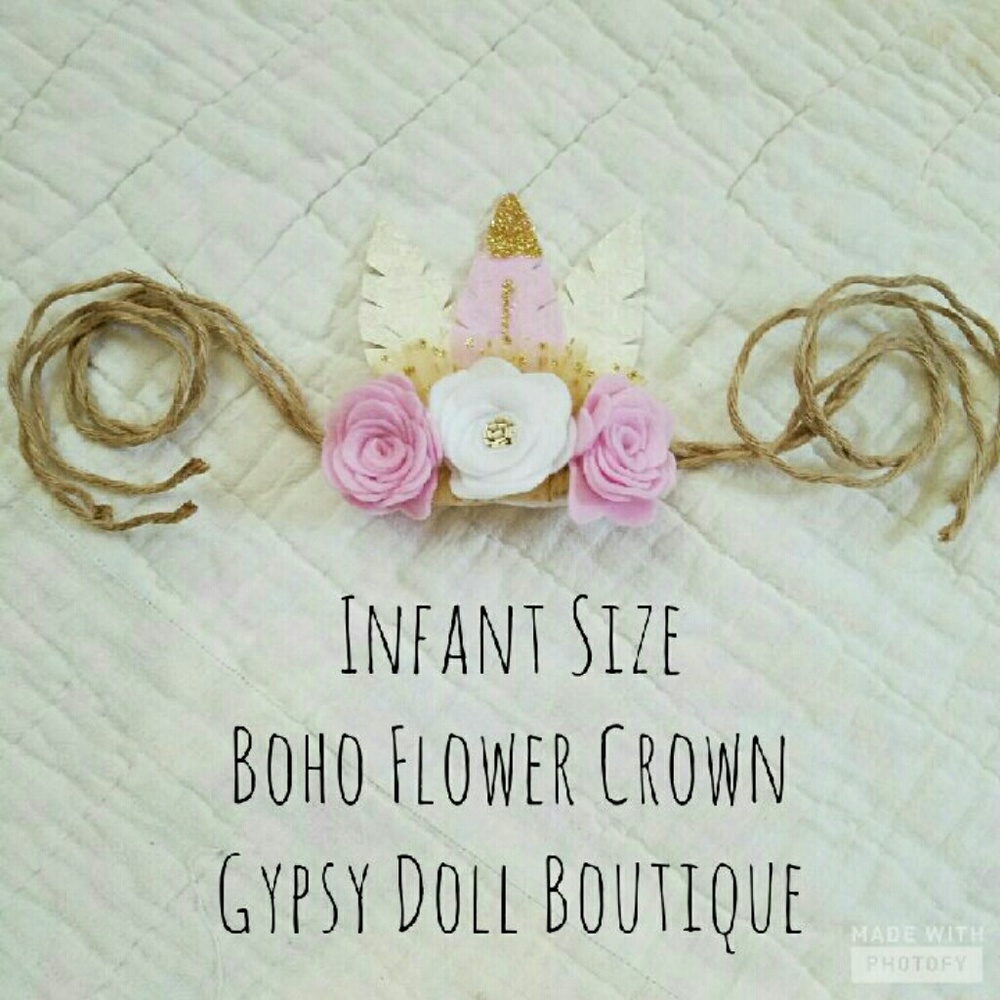Boho baby flower crown