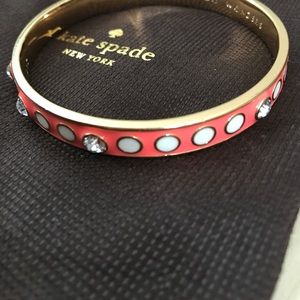 Kate Spade coral and gold bracelet