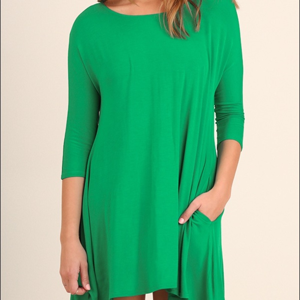 2 LEFT! 3/4 Length Sleeve Dress with Pockets!