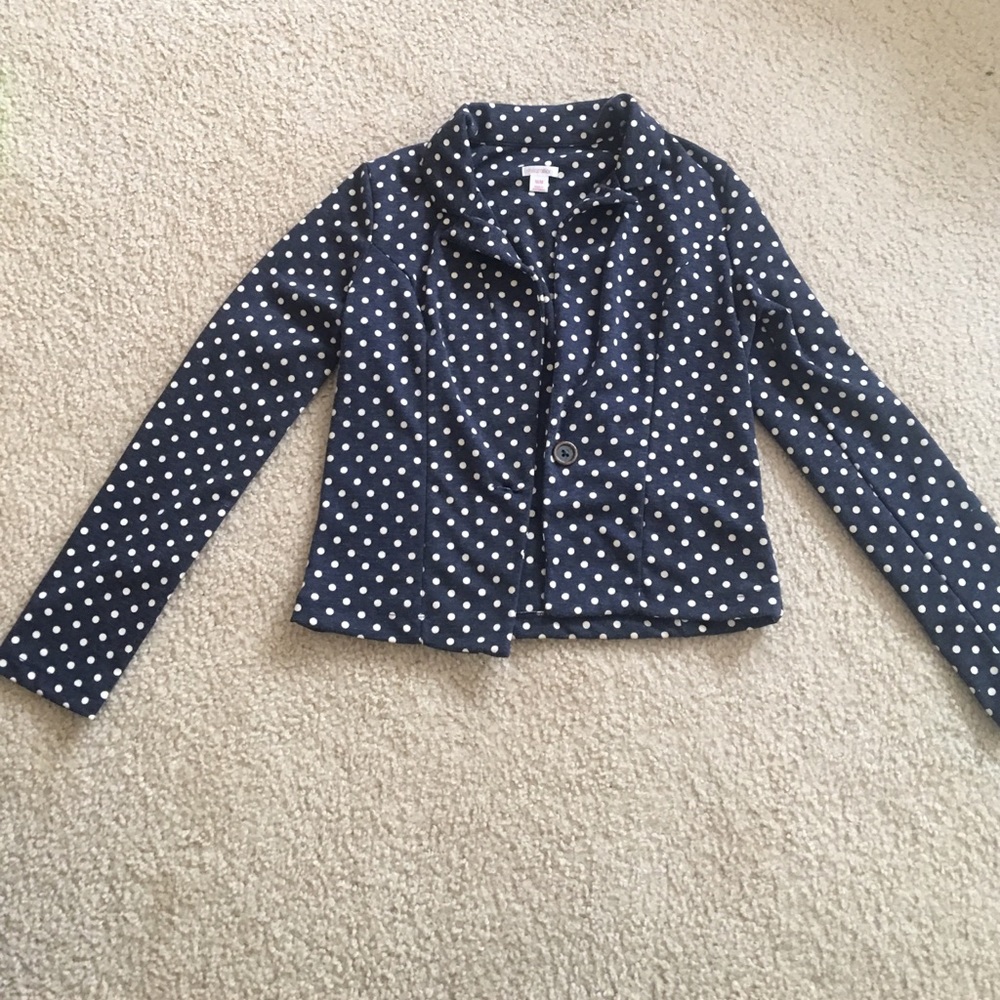 Blue and White Polka Dotted Jacket