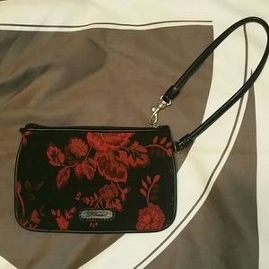 Fossil floral wristlet/clutch