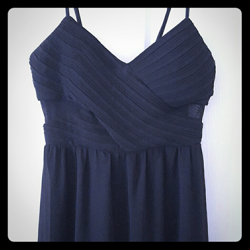 Sheer Illusion Maxi Dress With Mini Skirt Lining