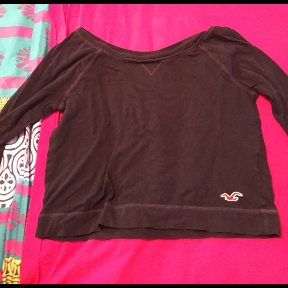 Navy blue crop top from Hollister