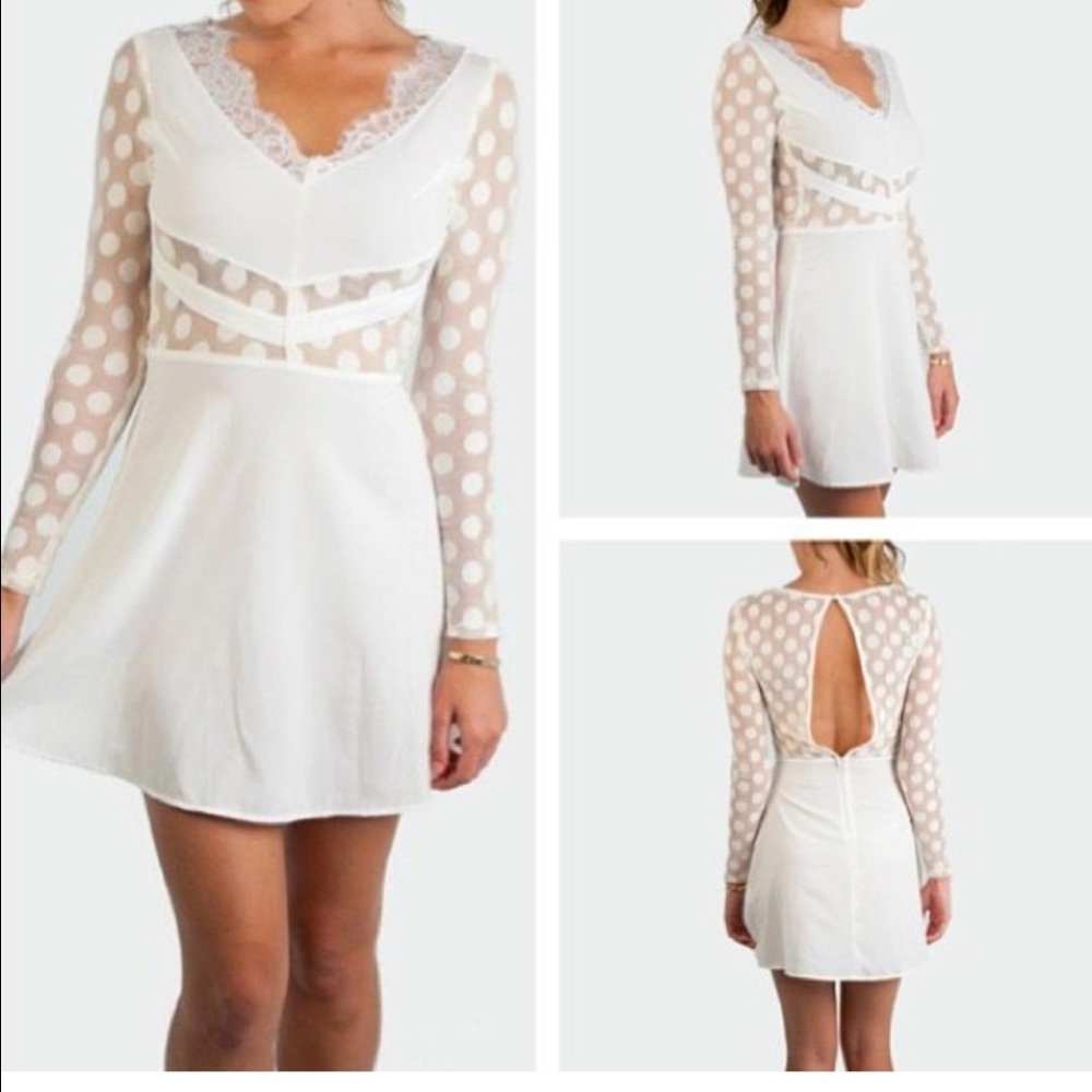 New polka dot lace dress